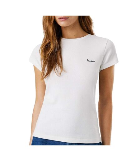 T-Shirt blanc femme pepe jeans pl506037