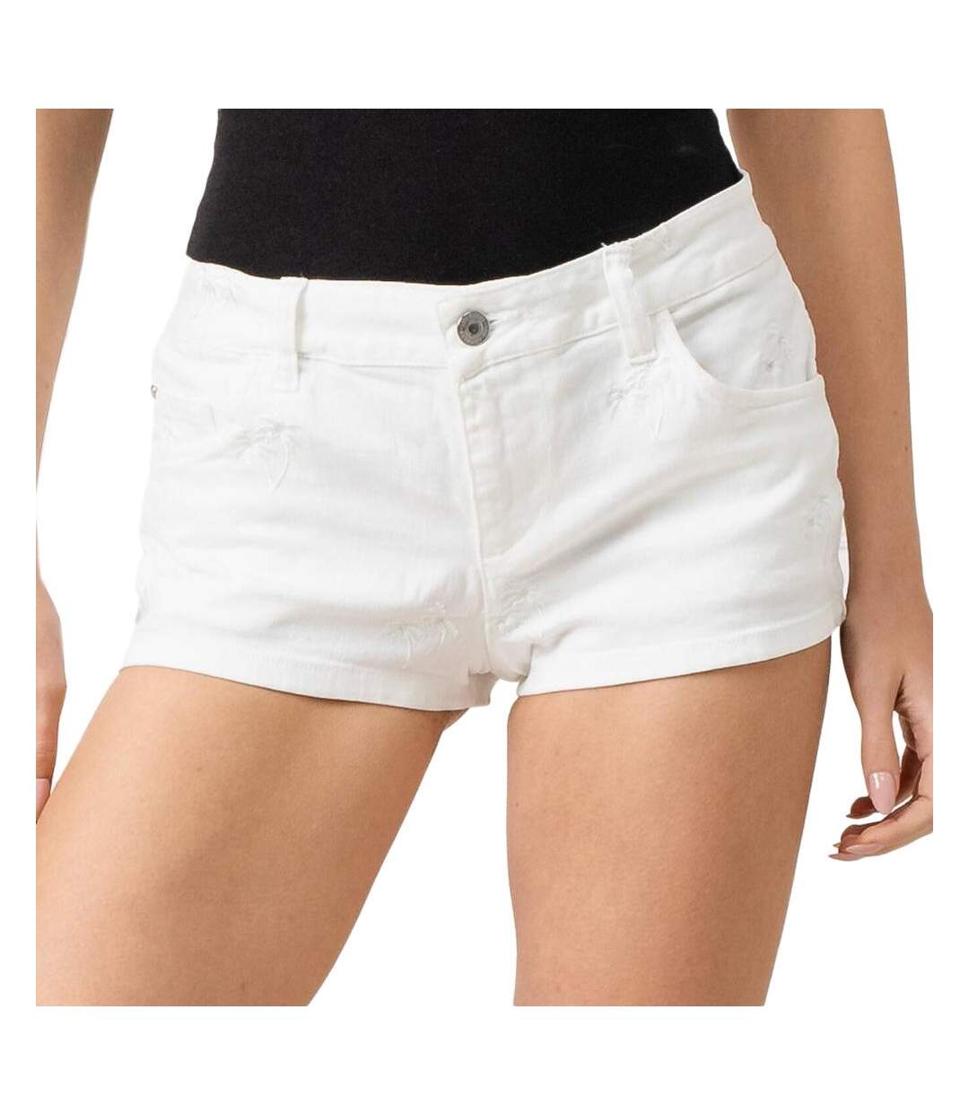 Short Blanc Femme Guess W82D10WA4X0 - 25-1