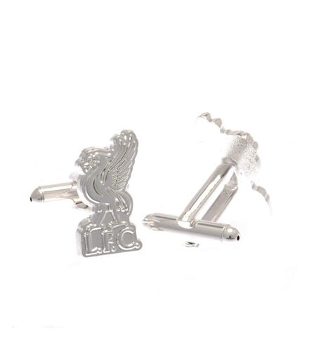 Liverpool FC Silver Plated Cufflinks (Silver) (One Size)