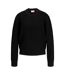 Pull Manches Raglan Motif/style Tricoté Femme Noir JJXX-1