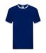 Mens ringer contrast t-shirt royal blue/white Fruit of the Loom