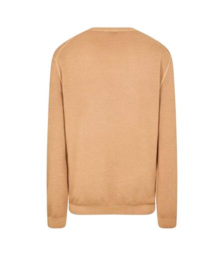 Mens Crew Neck Regular Long-sleeved Sweatshirt Medium Beige Boss