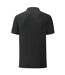 Mens tailored polo shirt black Fruit of the Loom