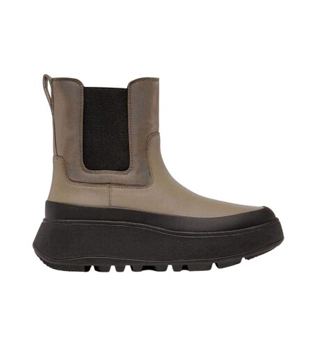 Womens/ladies Water Resistant Flatform Chelsea Boots Grey FitFlop