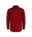 Chemise Manches Longues Motif/style Motif Écossais À Carreaux Homme Rouge Lee Cooper-2