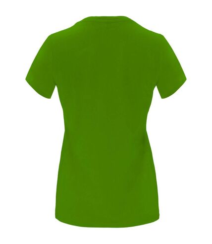 Womens/ladies capri short-sleeved t-shirt grass green Roly