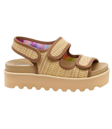 Womens/ladies balmy raffia sandals natural Rocket Dog