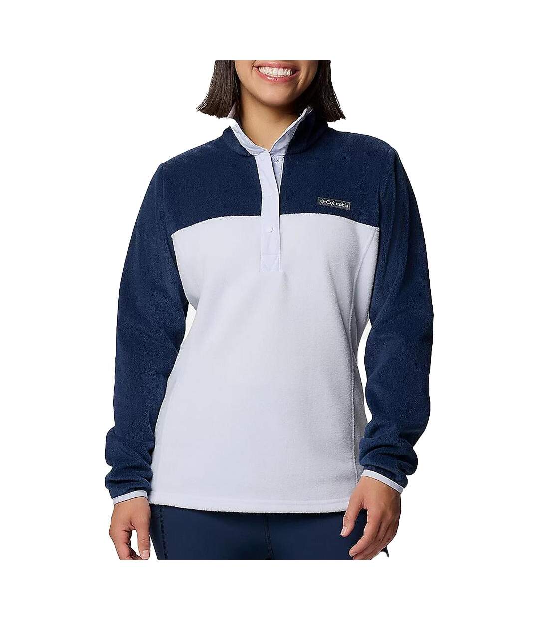 Polaire demi-zip marine/bleu femme columbia benton springs - l-1