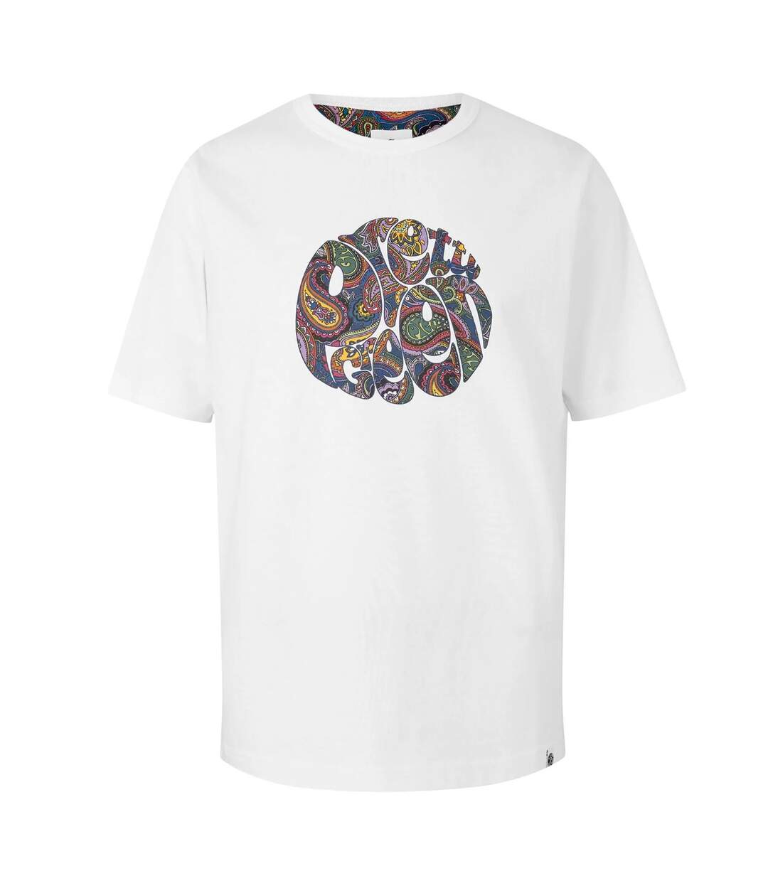 T-shirt Motif/style Logo À Motif Cachemire Homme Blanc Pretty Green-1