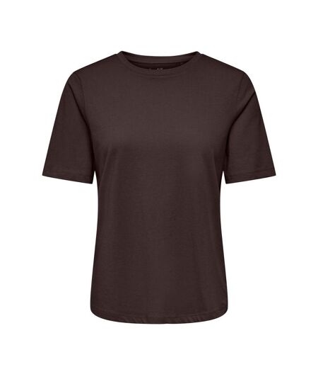 T-Shirt marron foncé femme only happy