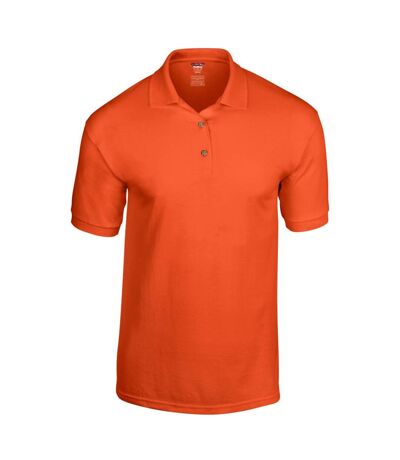 Gildan Adult DryBlend Jersey Short Sleeve Polo Shirt (Orange)