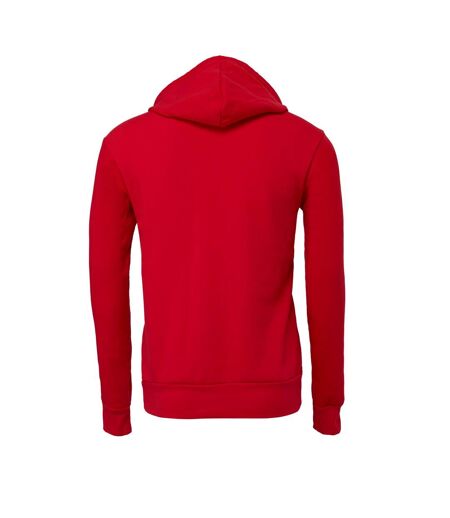 Sweat capuche unisexe rouge Bella + Canvas