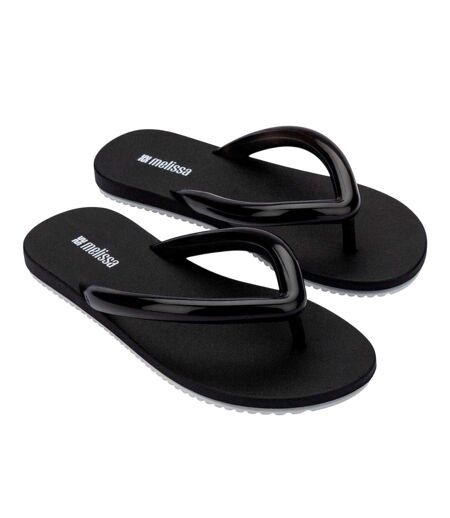 Unisex Adult Rubber Beach Flip Flops Black White Airflow