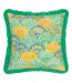 Frill clamshell cushion cover 50cm x 50cm green Furn