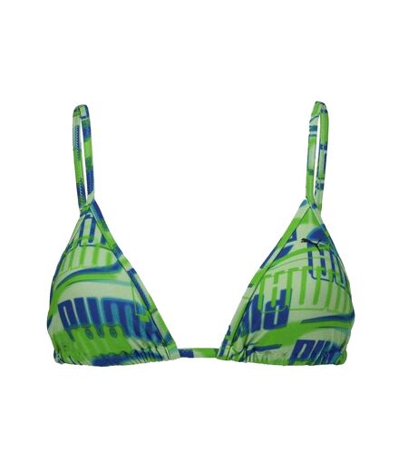 Womens/ladies Triangle Cups Bikini Green Puma