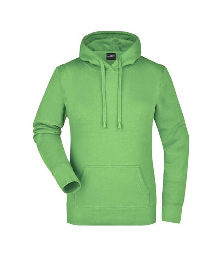 Sweat À Capuche Femme Vert Citron James And Nicholson