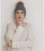 Bonnet Fashion Chic Femme avec Pompon en Fourrure et Strass - 100% Acrylique - Couleur Gris-5