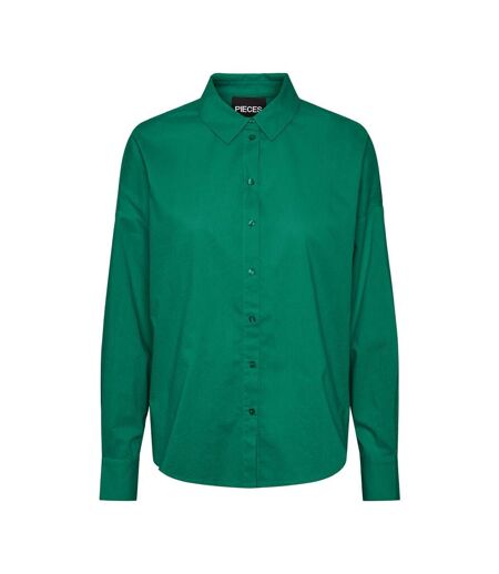 Chemise manches longues vertes femme pieces tanne