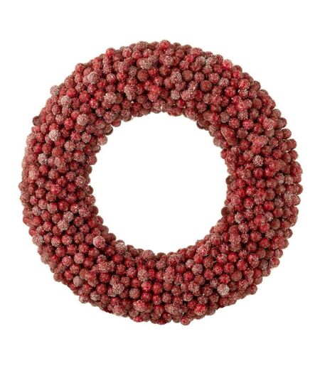 Couronne de Noël Ronde Baies 45cm Rouge