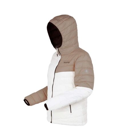 Veste à capuche hillpack femme blanc de blanc / taupe Regatta