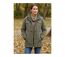 Veste Longue Femme Microfibre Kaki – Doublure Nylon Confort-1