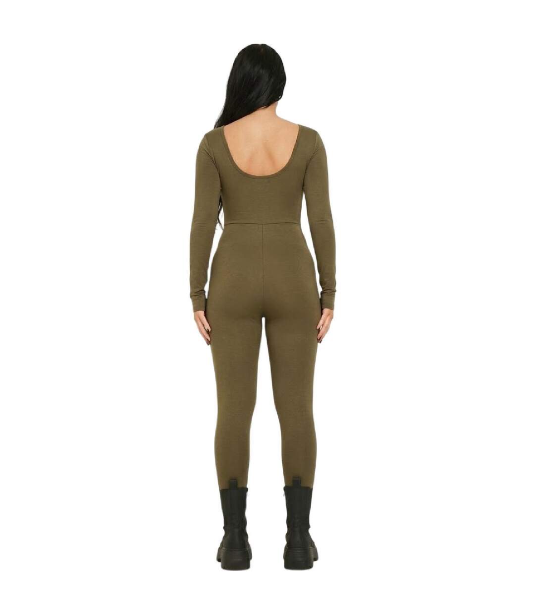 Combinaison Femme Vert Kaki Missy Empire-3