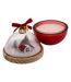 Bougie Parfumée de Noël Boule à Neige 130g Rouge-2
