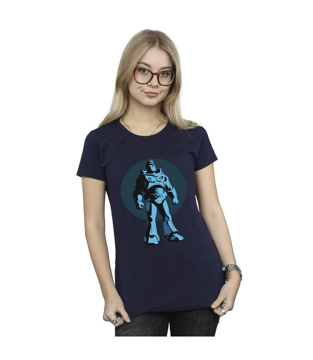Disney Femme/Ladies Lightyear Buzz Standing Circle - T-shirt en coton (Bleu marine) - UTBI28972-2