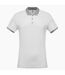 Polo pique homme blanc / gris oxford Kariban