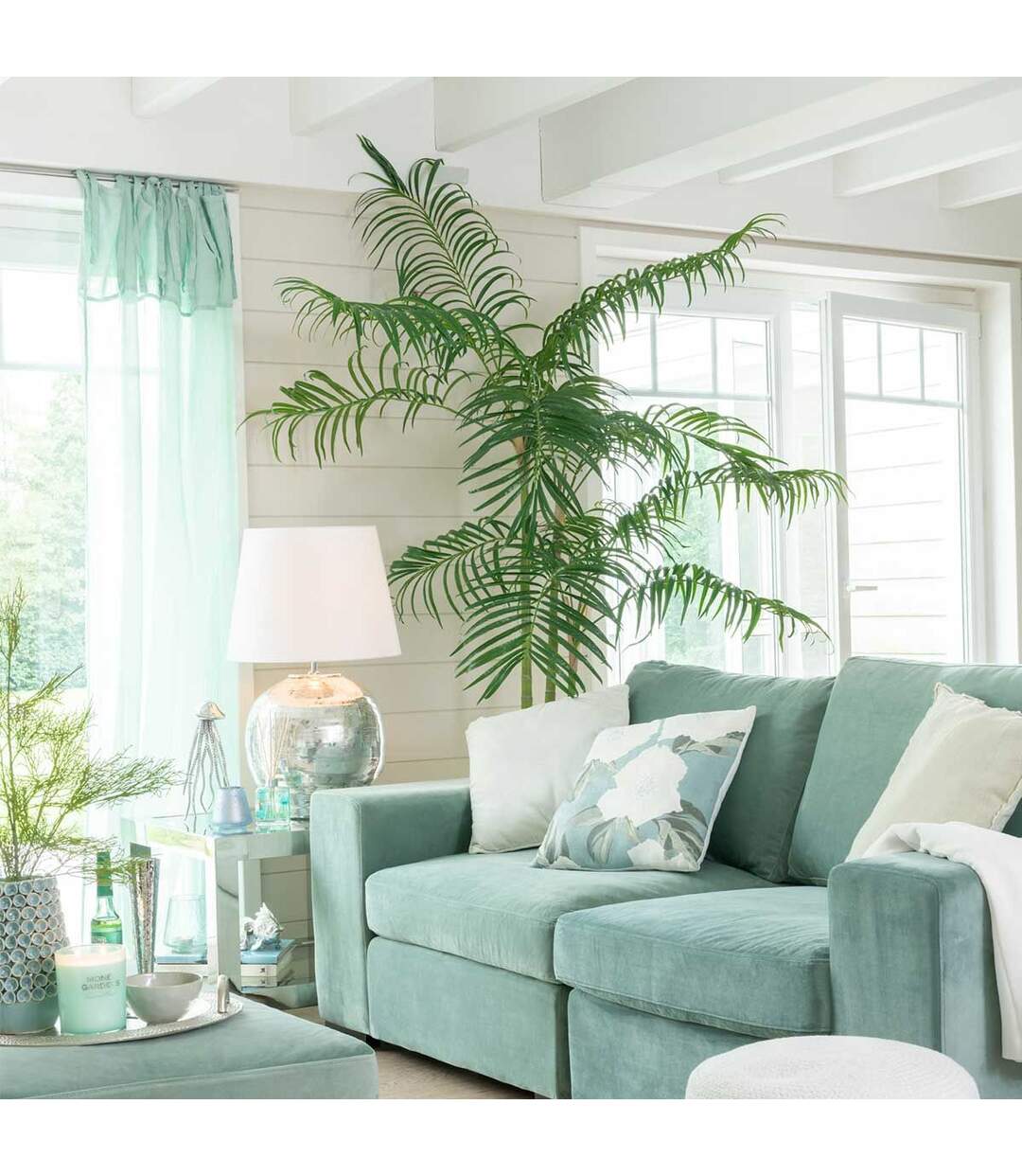 Plante Artificielle Palmier Bambou 175cm Vert-2