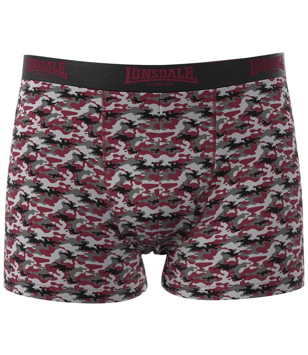 Lot De 2  Boxers Motif/style Camouflage Homme Rouge Pastel Noir Lonsdale-3