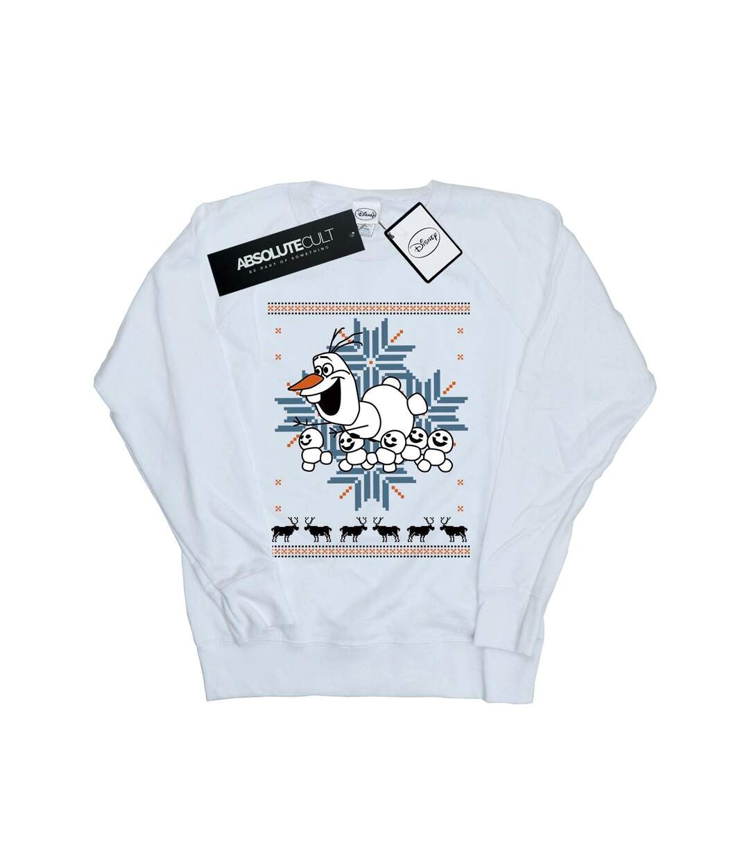Disney Sweatshirt Frozen Christmas Olaf And Snowmen Womens/Ladies (Blanc) - UTBI6050-1