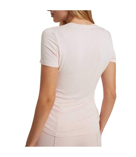 Womens/ladies Plain Lightweight Fitted T-shirt Pink Ted Baker