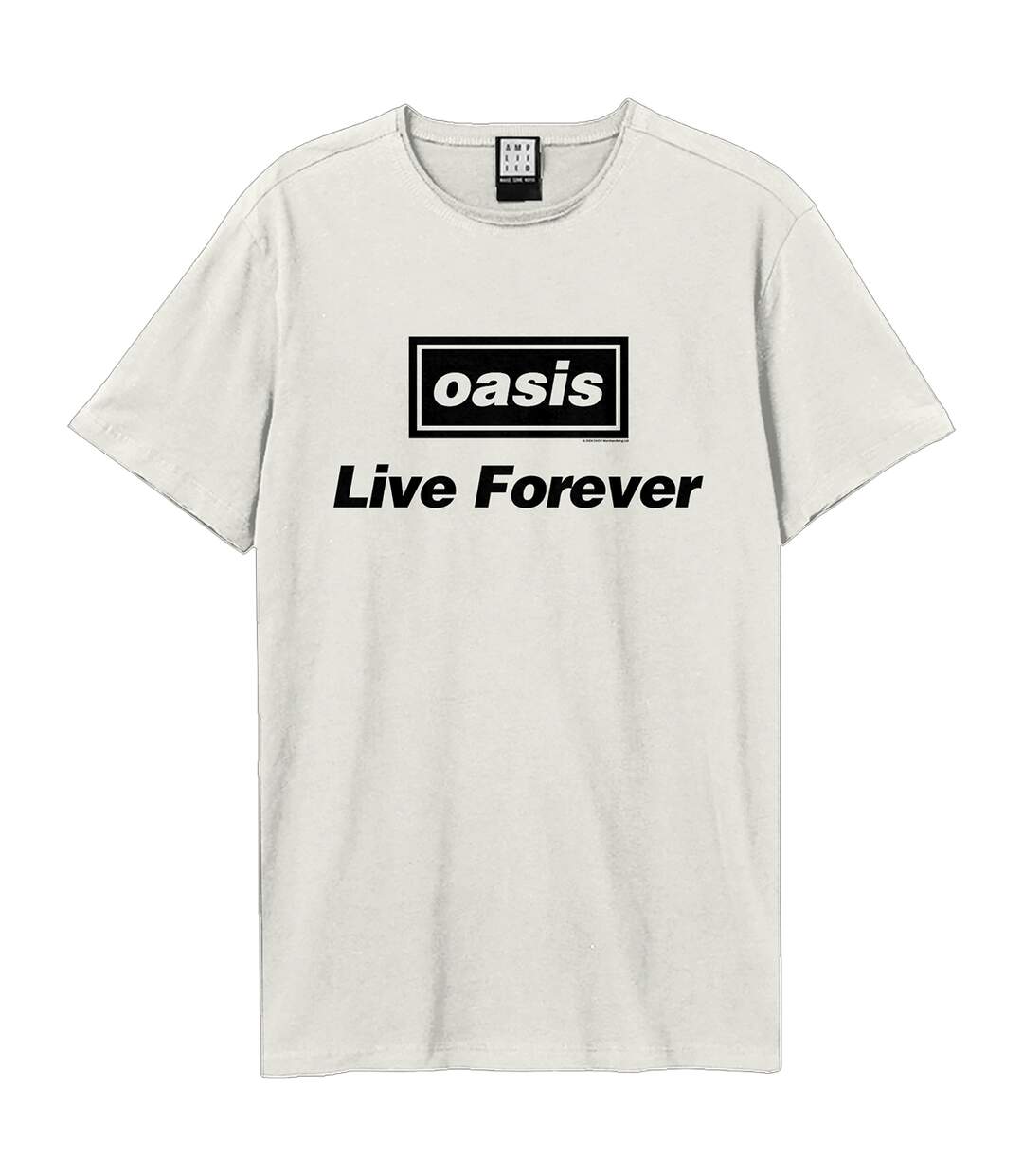 T-shirt live forever adulte vieux blanc Amplified