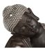 Statue Déco Bouddha 35cm Naturel & Argent-4