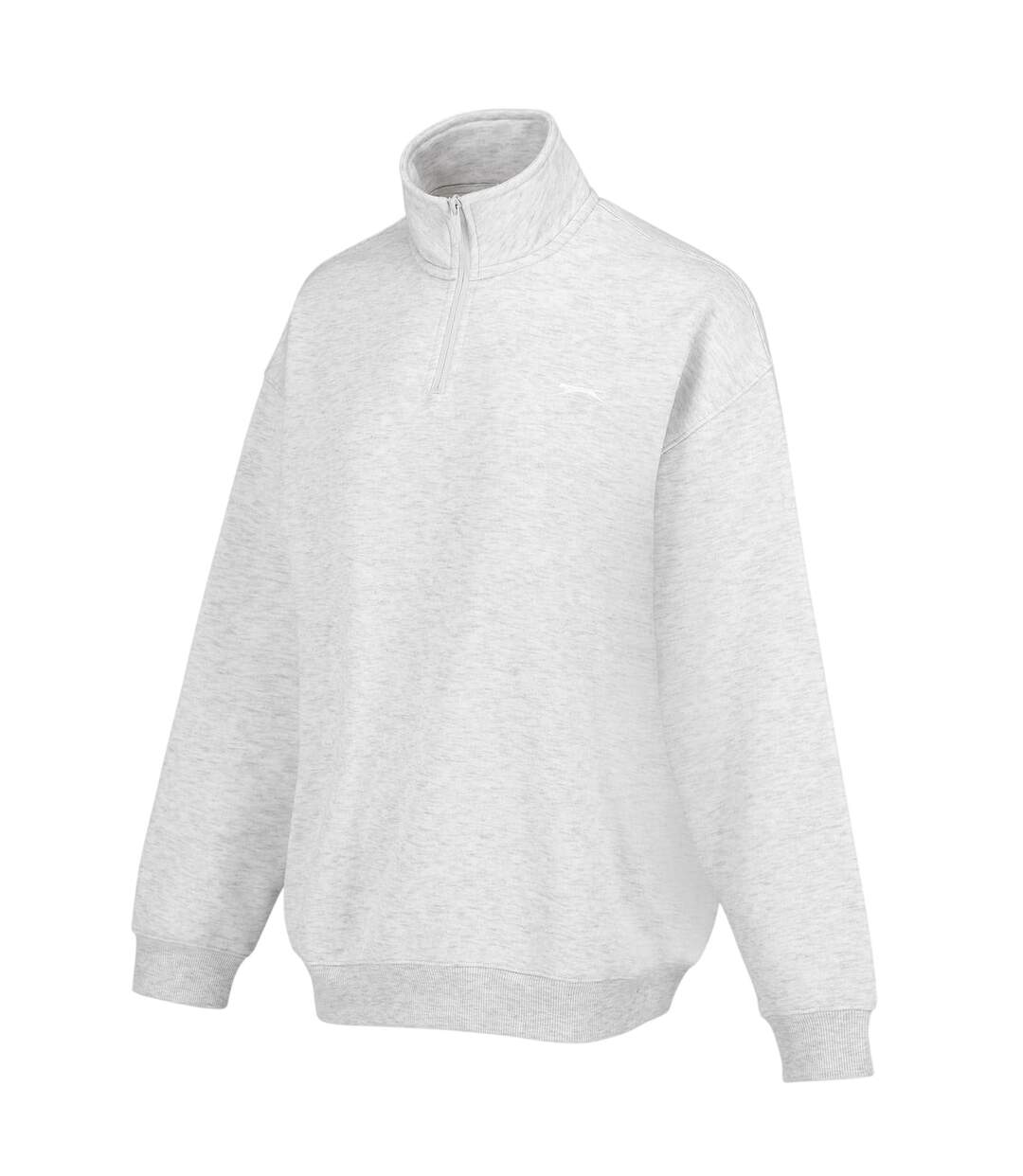 Sweat Femme Blanc Cassé Chiné Chiné Slazenger-3