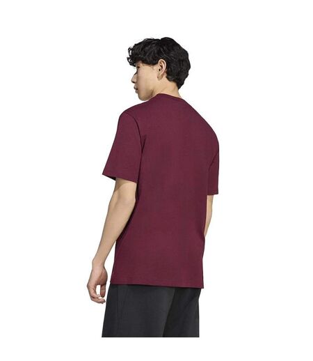 T-shirt Motif/style Linéaire Homme Bordeaux Foncé Adidas