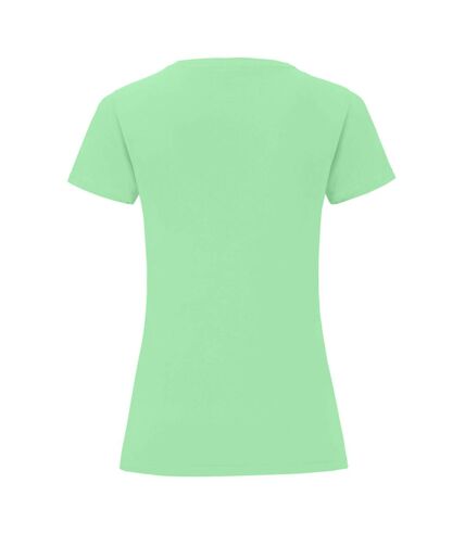 Womens/ladies iconic t-shirt neo mint Fruit of the Loom