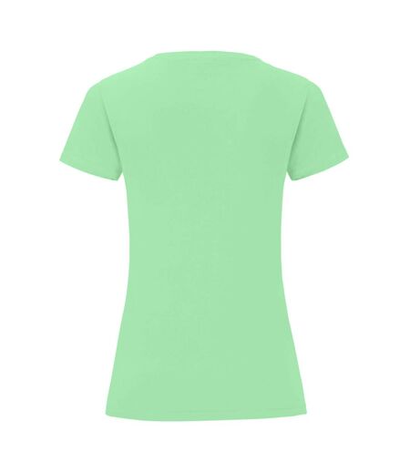 Womens/ladies iconic t-shirt neo mint Fruit of the Loom