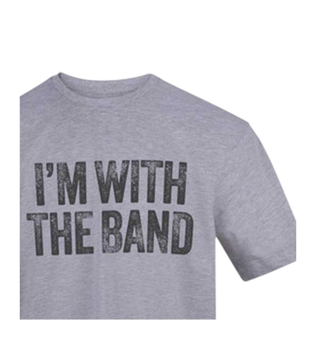 Unisex Adult I'm With The Band T-shirt Grey AWD-3