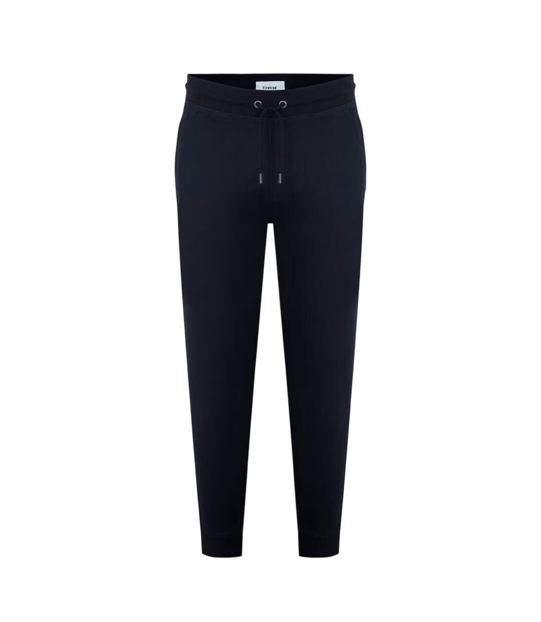 Mens Plain Slim Jogging Bottoms Black Firetrap-1