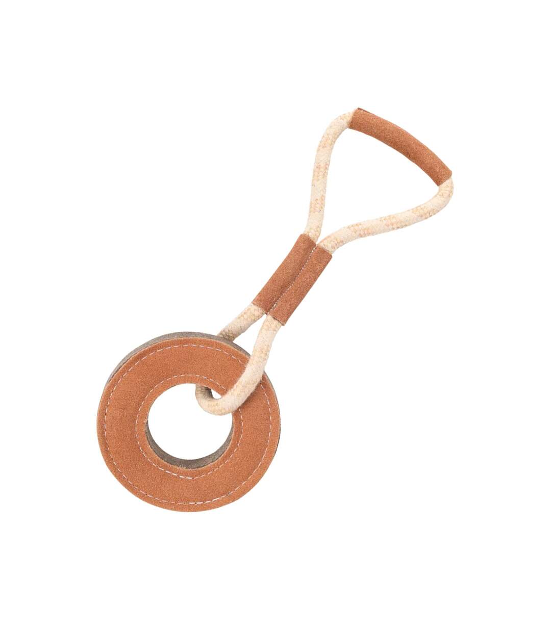 Tug ´n´ play ring suede rope dog toy one size brown/beige Benji & Flo-3