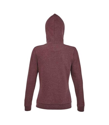 SOLS Womens/Ladies Spencer Hooded Sweatshirt (Oxblood Heather) - UTPC5657