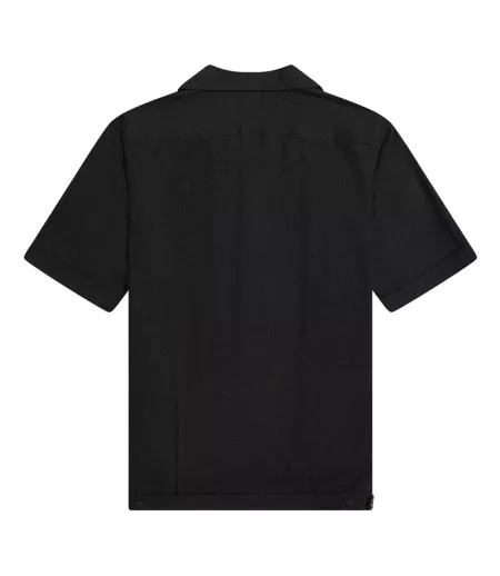Chemise De Bowling Manches Courtes Homme Noir Fred Perry