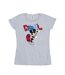 Disney T-shirt en coton Mickey Mouse Goal Striker Pose pour femmes/femmes (Gris sportif) - UTBI33428-1