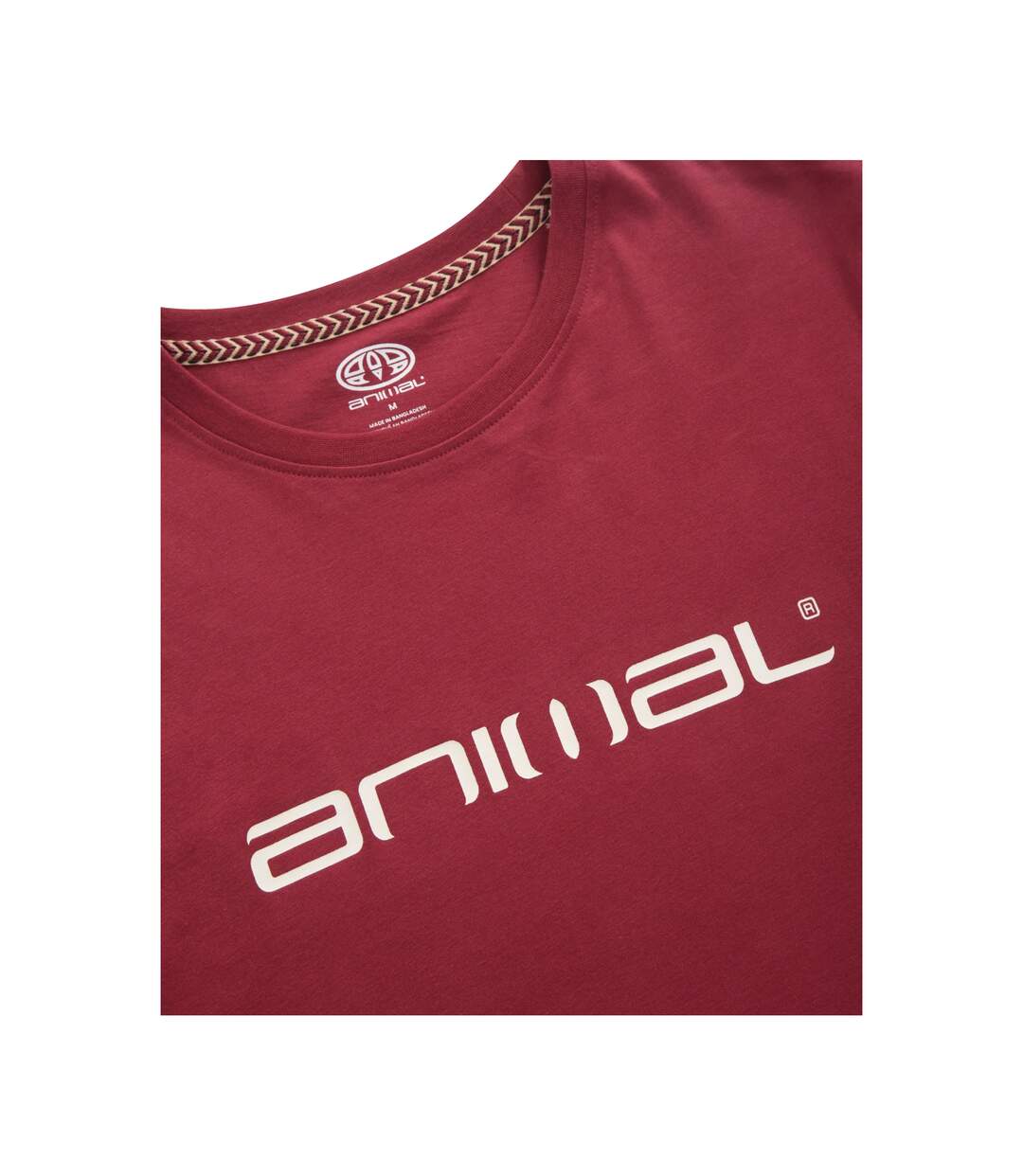 T-shirt classico homme bordeaux Animal