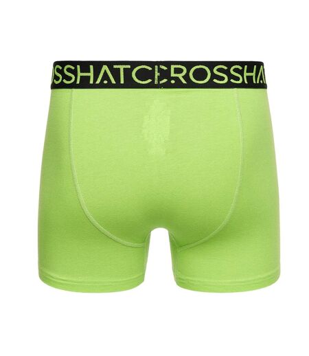 Pack of 3  Mens highlighter boxer shorts  green/red Crosshatch