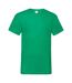 Mens valueweight v neck t-shirt kelly green Fruit of the Loom