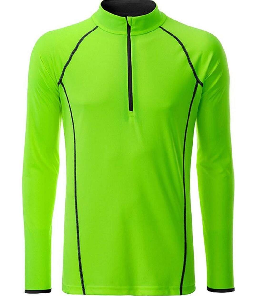 Maillot running respirant manches longues - Homme - JN498 - vert vif