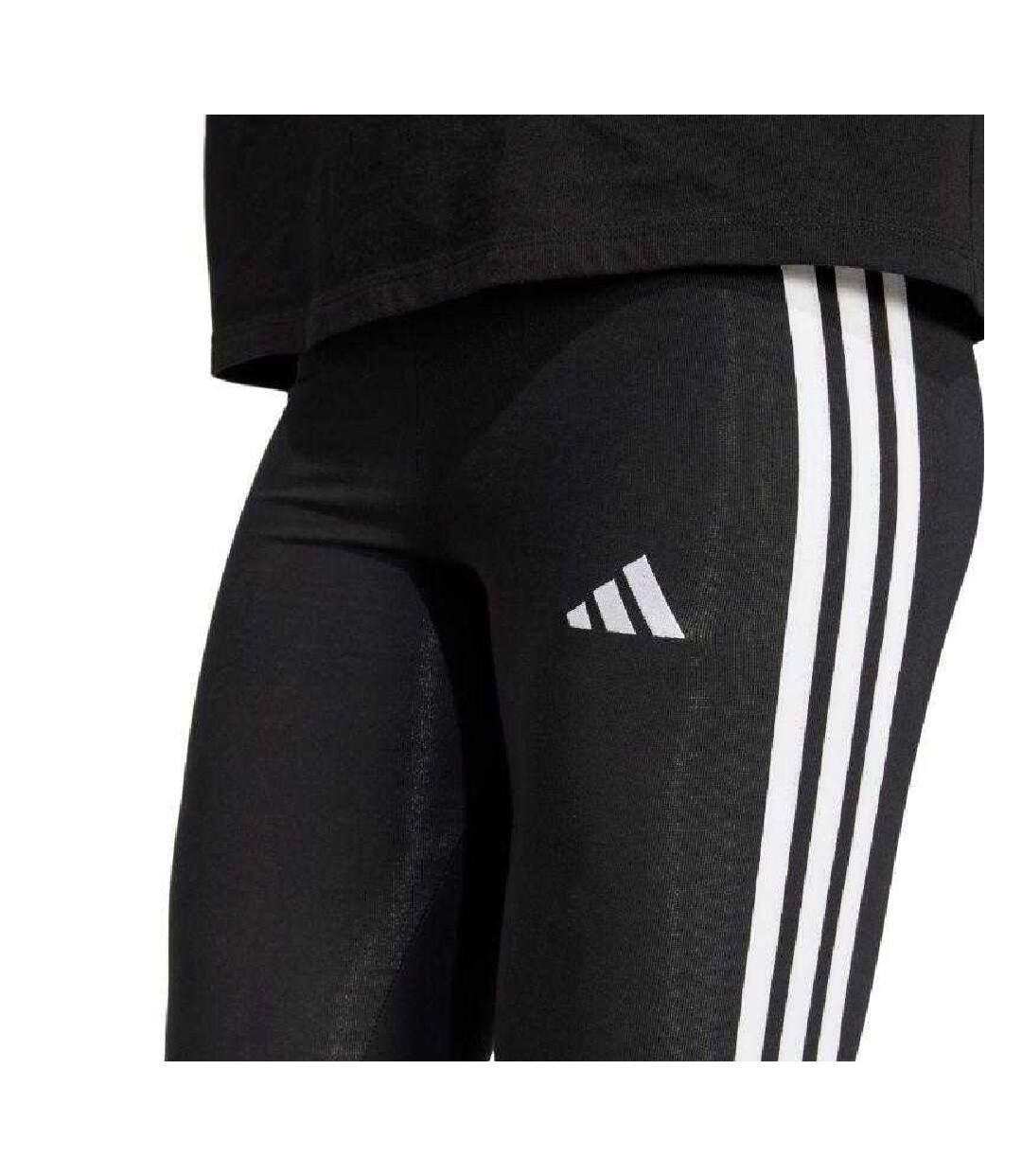 Legging Motif/style 3 Rayures Essentials Femme Noir Adidas-4